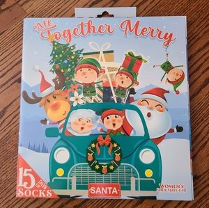 👀50% OFF👀🧦NWT‼️HYP Christmas All Together Merry 15 Days Socks Advent Calendar